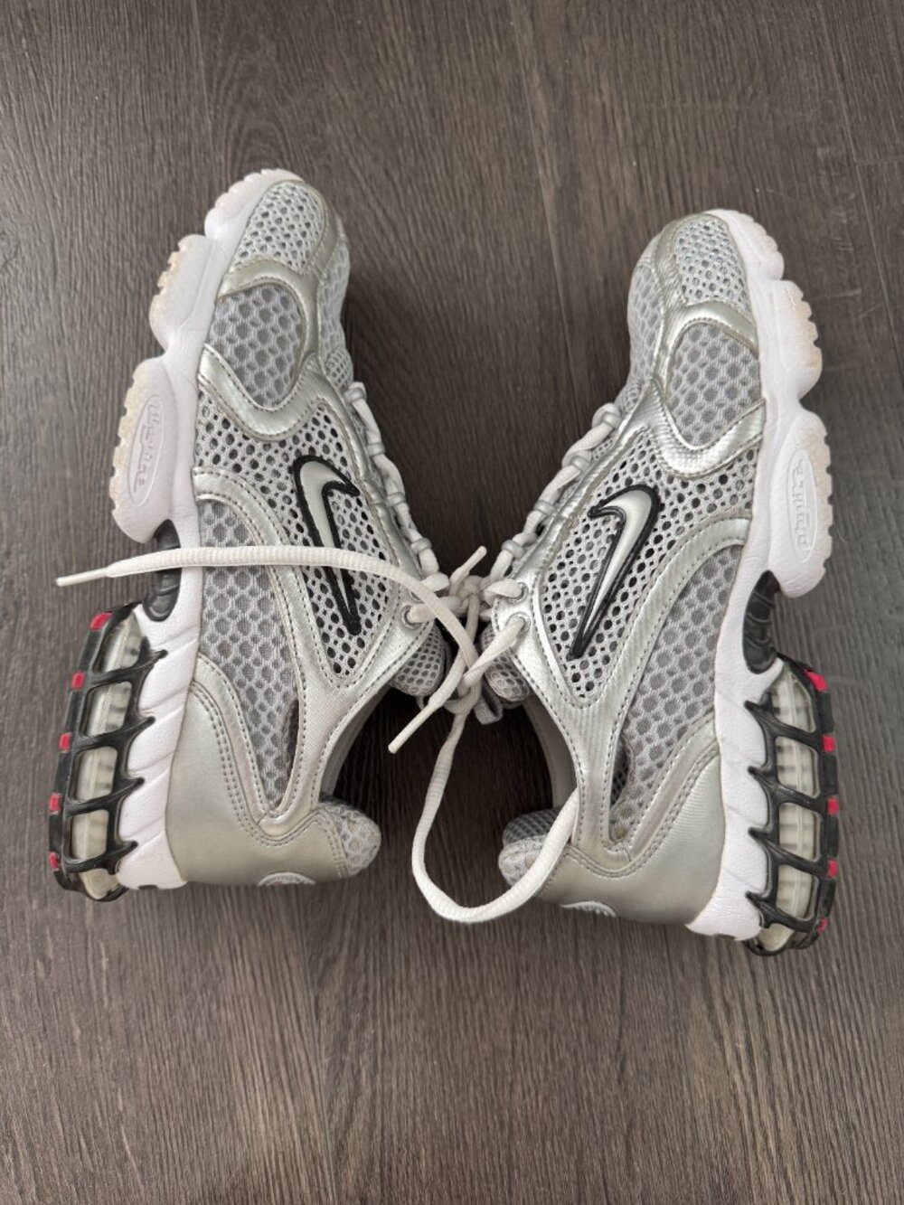 Nike Air Zoom Spiridon Cage 2 Shoes sneakers Gray Silver size 7.5 womens - Picture 4 of 10